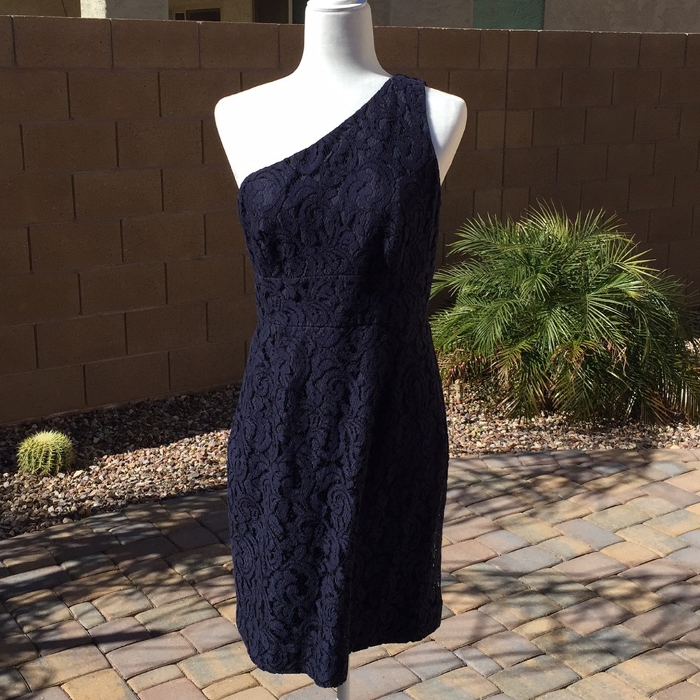 J. CREW 💙 Lace One Shoulder Dress
